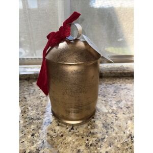 My Texas House Vintage Antique  Metal Cow Bells Wall Hanging  with Red ribbon